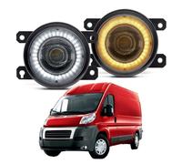 Hgkqbomb Faro Principal Montaje De Faros 2 X Para Fiat Para Ducato 250-290 2014-2020 30W 4000LM Ojo De Ángel Luz Diurna DRL H11 12V Lente LED Coche Montaje Antiniebla