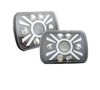 Hgkqbomb Faro Principal Montaje De Faros 2X 72W LED Faro De Coche 5x7 7X6 Pulgadas Cuadrado DRL Señal Giro Hi/Lo Haz Para Jeep Para Wrangler YJ Para Cherokee XJ Camión 4X4 12V 24V