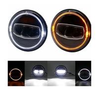Hgkqbomb Faro Principal Montaje De Faros Faro Led De 7 Pulgadas Luz Giro Ámbar DRL Halo Para Jeep Para Wrangler JK TJ CJ LJ Coche Y Motocicleta