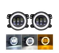 Hgkqbomb Faro Principal Montaje De Faros Para Chrysler 300 2005-2010 Para PT Para Cruiser 2006-2010 60W 4 Pulgadas Luces Antiniebla LED Con Anillo Halo Blanco DRL Lámpara Señal De Giro Ámbar