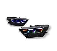 Hgkqbomb Faro Principal Montaje De Faros Para Ford Para Mustang Para RGB 2015 2016 2017 Faro LED Proyector Lámpara Cabeza Luz Circulación Diurna Accesorios Automotrices Luces De Coche