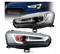Hgkqbomb Faro Principal Montaje De Faros Para Mitsubishi Para Lancer Para EVO X 2008-2018 2019 2020 Conjunto Lámpara Frontal Proyector Lente Transparente Secuencial Demon Eyes Faros Led