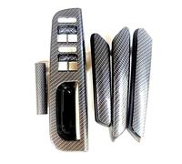Hgkqbomb Manilla Puerta Interior Manija Puerta Y Ventana Panel Interruptor Base Marco 3B186717E 3B4867179B Para VW Para PASSAT B5 1998-2005 Diseño Fibra De Carbono Tirador Puerta(5pcs)
