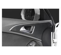 Hgkqbomb Manilla Puerta Interior Para A6 C7 2012-2018 2017 2016 Cubiertas Manija Puerta Interior Coche Pegatinas Cuenco Con Apariencia Marco Decorativo Tirador Puerta(Aspecto de fibra de carbono.)