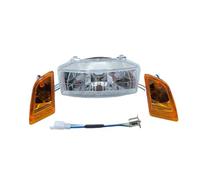 Hgkqbomb Para DIO50 Para AF17 Para AF18 Para AF25 Luces Motocicleta Faros Luces Señal Giro Indicadores Luz Dobles Faro Motocicleta Faro Delantero(Single headlight A)