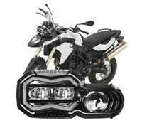 Hgkqbomb Para F800R F800GS F700GS F650GS Faros Delanteros Luz Circulación Diurna 110W E24 Proyector LED Conjunto Faros DRL Angel Eye Faro Motocicleta Faro Delantero