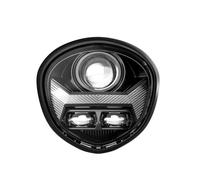 Hgkqbomb Para Motores 2010-2017 V Para Star 1300 Para XVS 1300 Con Faro E-MARK E24 Faro Delantero LED Para Motocicleta Proyector Luz Alta Y Baja DRL Faro Motocicleta Faro Delantero(Negro)