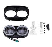 Hgkqbomb Para Road Para Glide Para FLTR 2004 2005 2006 2007 2008 2009 2010 2011 2012 2013 Faros Delanteros Proyector LED Duales Motocicleta Faro Motocicleta Faro Delantero(Black wi Angle Eyes)