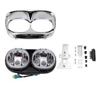 Hgkqbomb Para Road Para Glide Para FLTR 2004 2005 2006 2007 2008 2009 2010 2011 2012 2013 Faros Delanteros Proyector LED Duales Motocicleta Faro Motocicleta Faro Delantero(Chrome wi Angle Eyes)