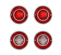 HGMGFYCX Para Corvette C3 1975 1976 1977 1978 1979 4pcs Coche Luces Traseras Led Luces De Freno Traseras Sin Bombillas (Red Shell)