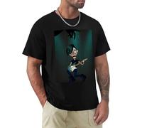 HGmkUNEa Guitarist Puppet On Strings with Shadow Hand T-Shirt Black L
