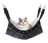 hgnbcsa Blue Hexagons And Diamonds - Cama para siesta y hamaca para ventana, suave y lavable, para gatos de interior, correas ajustables