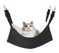 hgnbcsa Cama para siesta de gato blanco a negro y hamaca para ventana, suave y lavable, para gatos de interior, correas ajustables