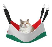 hgnbcsa Cama para siesta de gato con bandera búlgara y hamaca para ventana, suave y lavable, para gatos de interior, correas ajustables