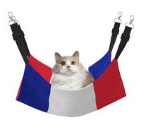 hgnbcsa Cama para siesta de gato con bandera francesa y hamaca para ventana, suave y lavable, para gatos de interior, correas ajustables