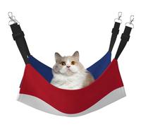 hgnbcsa Cama para siesta de gato con bandera holandesa y hamaca para ventana, suave y lavable, para gatos de interior, correas ajustables