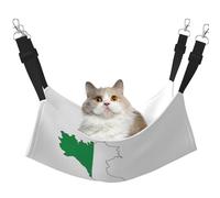 hgnbcsa Cama para siesta de gato con bandera italiana y hamaca para ventana, suave y lavable, para gatos de interior, correas ajustables