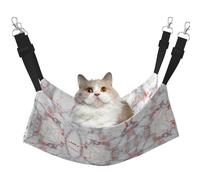 hgnbcsa Cama para siesta de gato y hamaca para ventana de mármol blanco, suave y lavable, para gatos de interior, correas ajustables