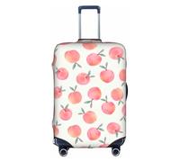 hgnbcsa Envoltura de equipaje con estampado de melocotón, piel antiarañazos para maletero, funda de patrón de doble cara, para transporte en aeropuerto, White, S, Maleta