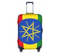hgnbcsa Envoltura de equipaje impresa con la bandera de Etiopía, piel antiarañazos para maletero, funda de patrón de doble cara, para transporte en aeropuerto, White, M, Maleta