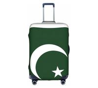 hgnbcsa Envoltura de equipaje impresa con la bandera de Pakistán, piel de maletero antiarañazos, funda de patrón de doble cara, para transporte en aeropuerto, White, M, Maleta