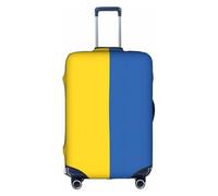 hgnbcsa Envoltura de equipaje impresa con la bandera de Ucrania, piel antiarañazos, funda de patrón de doble cara, para transporte en aeropuerto, White, M, Maleta
