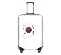 hgnbcsa Envoltura de equipaje impresa con mapa de la bandera de la República de Corea, piel antiarañazos para maletero, funda de patrón de doble cara, para transporte en aeropuerto, White, M, Maleta