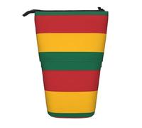 hgnbcsa Estuche con cremallera con estampado de bandera de Lituania, bolsa de diseño telescópico, compacto a expandible, para artículos de papelería y cosméticos