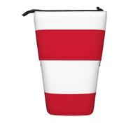 hgnbcsa Estuche con cremallera y estampado de la bandera de Mónaco, bolsa de diseño telescópico, compacto a expandible, para artículos de papelería y cosméticos