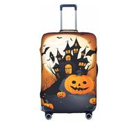hgnbcsa Happy-Halloween-Vector 1 - Envoltura de equipaje impresa, piel de maletero antiarañazos, funda de patrón de doble cara, para transporte en aeropuerto, White, L, Maleta
