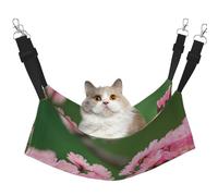 hgnbcsa Pink Cherry Blossoms - Cama para siesta y hamaca para ventana, suave y lavable, para gatos de interior, correas ajustables