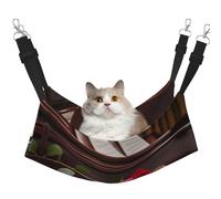 hgnbcsa Red Rose On Piano - Cama para siesta y hamaca para ventana, suave y lavable, para gatos de interior, correas ajustables
