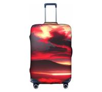 hgnbcsa Red Sky at Night - Envoltura de equipaje con estampado estrellado, piel antiarañazos, funda de patrón de doble cara, para transporte en aeropuerto, White, L, Maleta