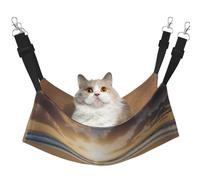 hgnbcsa Seashell Landscape On The Beach - Cama para siesta y hamaca para ventana, suave y lavable, para gatos de interior, correas ajustables