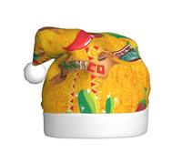 hgnbcsa Sombrero de cactus y chile con estampado de Papá Noel, muñeco de nieve, decoraciones de Navidad, sombreros para fiestas de Navidad