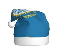 Hgnbcsa Sombreros de Papá Noel con estampado de bandera de Dakota del Sur, muñeco de nieve, decoraciones de Navidad, sombreros para fiestas de Navidad