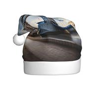 hgnbcsa Sombreros de Papá Noel con estampado histórico del puente de Londres, muñeco de nieve, decoraciones de Navidad, sombreros para fiestas de Navidad