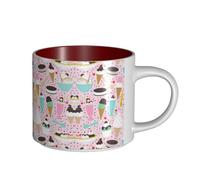 hgnbcsa Tazas impresas con estampado de helado dulce, tazas de cerámica de gran capacidad, con parte inferior antideslizante para el hogar, la cocina y la oficina