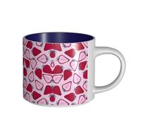 hgnbcsa Tazas impresas de envoltura completa con estampado de fresas, tazas de cerámica de gran capacidad, con parte inferior antideslizante para el hogar, la cocina y la oficina