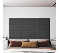 HGNFREF Juego de 12 cabeceros de pared de tela gris, 60 x 30 cm, rectangulares, para dormitorios modernos, superficie de tela suave con base de madera estable, fácil montaje en pared