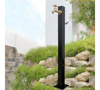 HGOuhK Columna de Agua para Jardín Columna de agua for jardín - Grifo independiente cuadrado for exteriores acero inoxidable Soporte for manguera