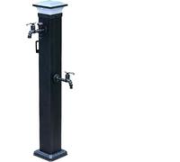 HGOuhK Columna de Agua para Jardín Columna de agua LED solar con grifo for exteriores, independiente 31 pulgadas, soporte for manguera a prueba congelación, fuente jardín, hidrante