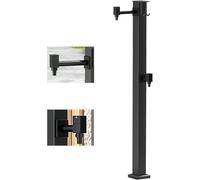 HGOuhK Columna de Agua para Jardín Fuente de columna agua for exteriores, poste riego independiente con 2 grifos y ganchos