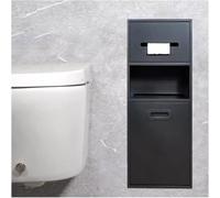 HGOuhK Estante Organizador de Acero Inoxidable for Ducha empotrada, Ideal for baño, Cocina y Sala Estar(Black-a)