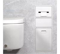 HGOuhK Estante Organizador de Acero Inoxidable for Ducha empotrada, Ideal for baño, Cocina y Sala Estar(White-b)