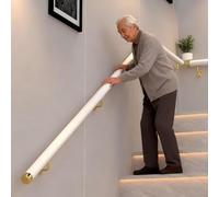 HGOuhK Kit de pasamanos Escalera Antideslizante con Barras Apoyo Pared Redondas for Mayor Seguridad en el hogar y jardín Barandilla para reposapiés de Barra(Bianco,1m/3.28ft)