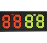 HGOuhK Marcador electrónico Tablero de sustituciones del Manual de fútbol de 4 dígitos Fuera for Atletismo y competición para Juegos Deportivos, Fútbol