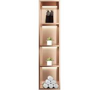 HGOuhK Nicho de Ducha de Acero Inoxidable Estante de Ducha Empotrado for partición baño, Estante Individual nicho, Acero Inoxidable(Metallic,29x120x12.5cm)