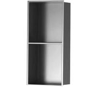 HGOuhK Nicho de Ducha de Acero Inoxidable Gabinetes de Pared Decorativos con nichos Acero Inoxidable, estantes adecuados for bibliotecas, cafés y Lugares públicos(Grigio,28x70cm)