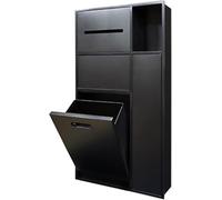 HGOuhK Nicho de Ducha de Acero Inoxidable Nicho Empotrado de Acero Inoxidable, Estante Ducha con escobilla baño, for, no Necesita Azulejos(Nero)